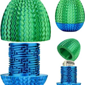 Vibbang Mystery Egg Puzzle Box Gift, 3D Maze Gifts Boxes with Hidden Compartment for Cash, Money Box for Cash Gift, Reusable Surprise Money Holder for Birthdays, Christmas, Halloween, Easter