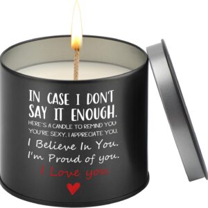PRSTENLY Valentines Gifts for Him Men I Love You Gift for Boyfriend Birthday Thanksgiving for Husband Christmas for Her 9OZ Scented Candles for Men Wedding Anniversary Romantic for Her
