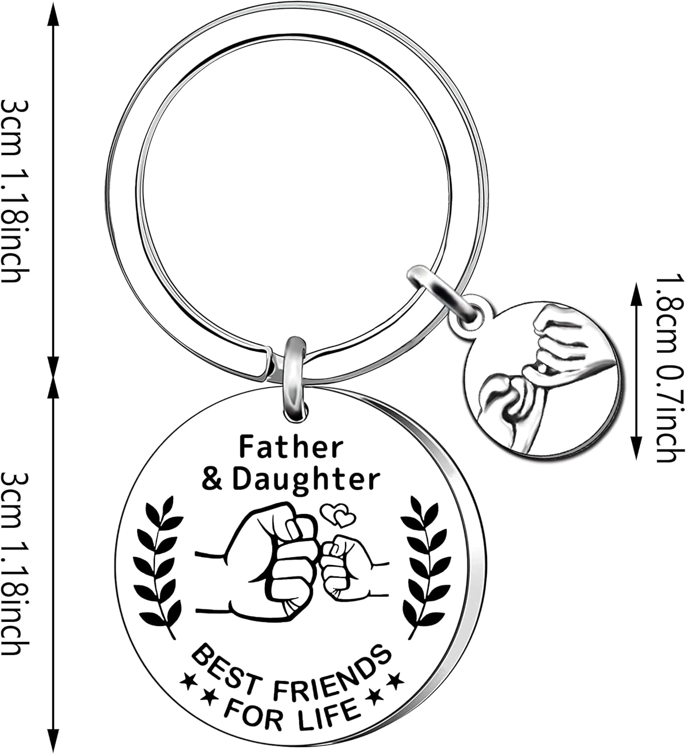 Dad Gifts from daughter Dad Birthday Gifts Keyring Christmas Father's Day Gifts - Image 2