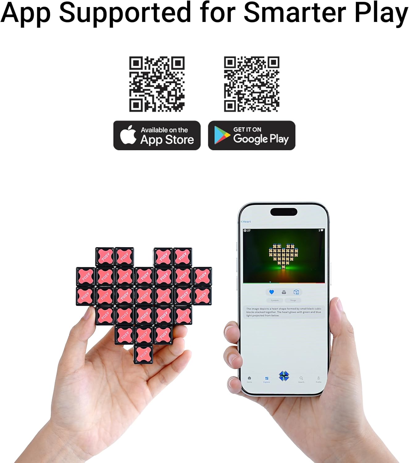 TOSY Magnet Fidget Spinner Mini - 8 blocks, 3 in 1 Toy: Transformable Fidget Spinner, Infinity Cube, 2x2 Puzzle Cube, Christmas Stocking Stuffers Gift for Kids/Adults, STEM Sensory Stress Relief Toy - Image 6