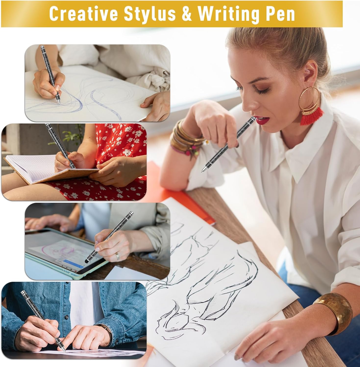 Hinshark Gifts for Men Women, Magnetic Fidget Pen Toys for Adults, Gadgets Dad Birthday Easter Valentines Gifts for Him/Her/Adults/Men/Women/Boyfriends/Girlfriend/Teenage/Teens/Kids - Image 3