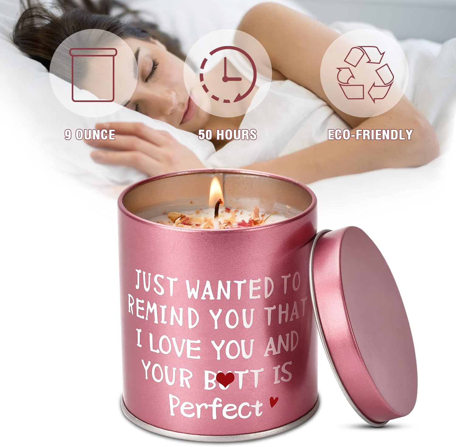 Valentines Funny Gifts for Her Women,9oz Funny Scented Candles, Valentines Day Gifts for Girlfriend Women,Anniversary Presents for Her Wife on Birthday Christmas - Image 4