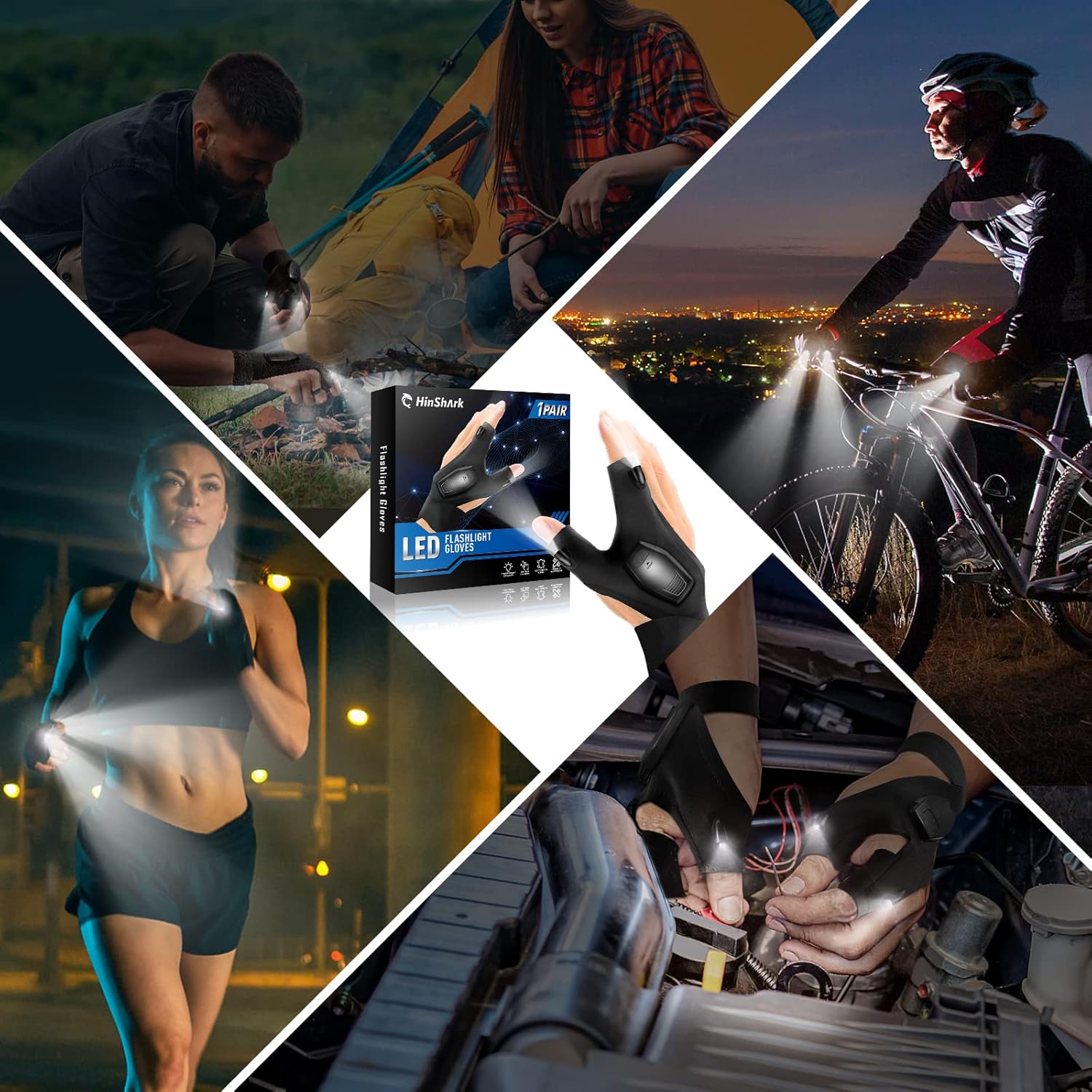 Hinshark Gifts for Men, LED Gloves with Lights for Fishing Gifts for Men, Valentines Gifts for Him, Birthday Gadgets Mens Gifts for Dad Men, Mens Valentines Gifts, Dad Gifts for Fathers Day - Image 5