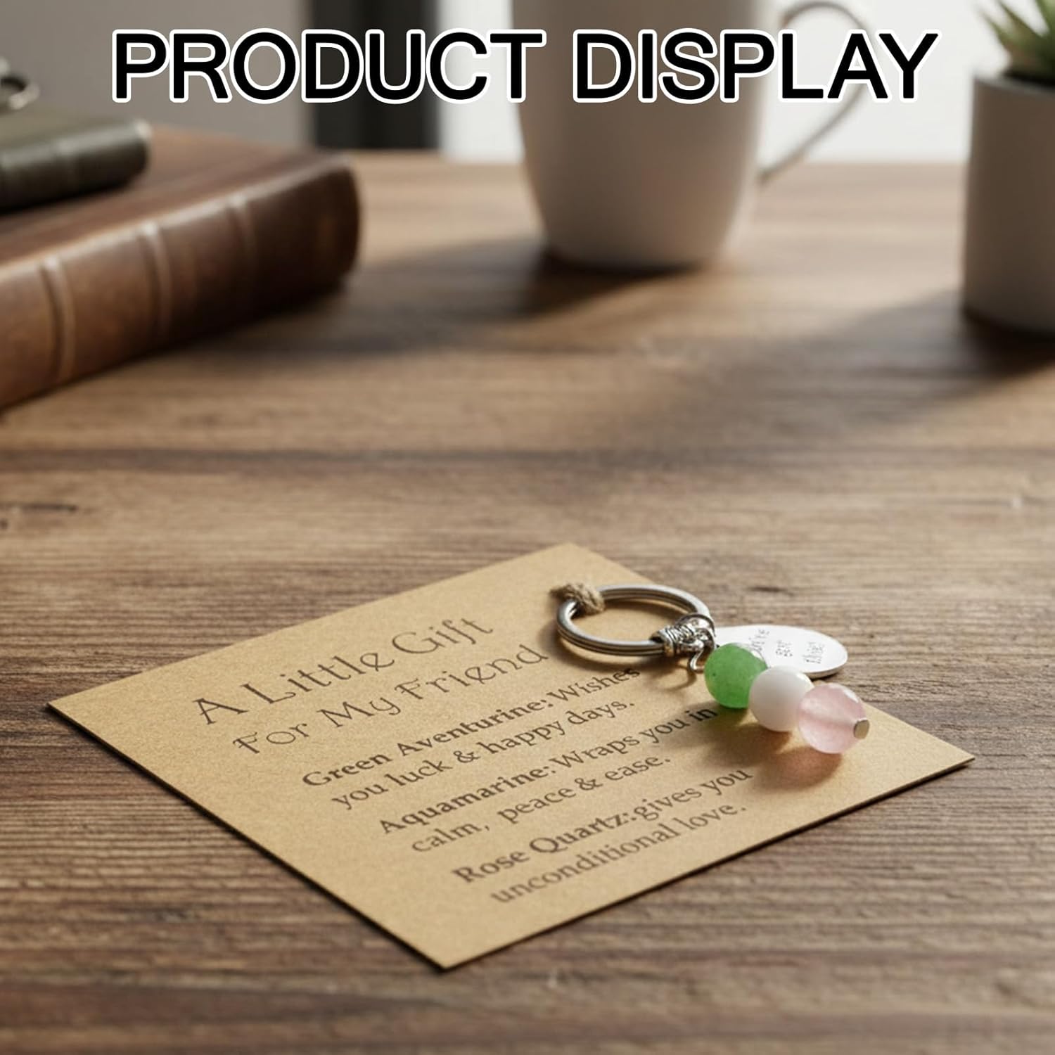 AIKOBAA Encouragement Gift for Friends, Crystal Keychain with You've Got This Message, Uplifting Friendship Gift with Meaningful Stones, Good Luck & Support Present - Image 3