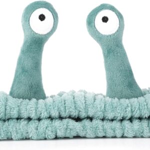 Molain Face Wash Headband, Palm and Snail Spa Hair Bands Makeup Headbands Women Cartoon Cute Coral Fleece Elastic Headband Creative Hair Accessories for Washing Face Shower Sports Beauty Skincare