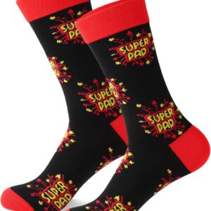 AeLion Novelty Socks Gifts for Dad from Son Daughter, Funny Socks(9-11) Birthday Presents for Daddy Husband Grandpa, Fathers Day Secret Santa Gifts for Him Men on Christmas Stocking Stuffers