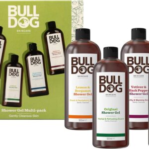 BULLDOG SKINCARE – Multi-Fragrance Shower Gel Giftset for Men | Shower Gel Pack of 4 x 500ml | Vegan Friendly