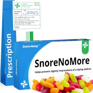 SnoreNoMore Funny Stocking Fillers for Men Christmas & Birthday Gifts for Him Funny Secret Santa Gifts For Men Joke Snoring Pills Novelty Dad Stocking Filler Gifts Unusual Joke Present