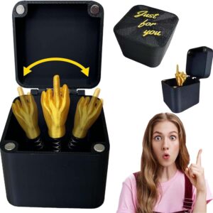 Middle Finger in a Box, Middle Finger Surprise Gift Box, Funny MiddleFingerGiftBox, Novelty Pop up Pranks Gifts for Halloween, Novelty & Gag Toys, Joke Gifts for Men and Women