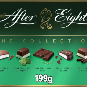 After Eight Mint Chocolate Collection Box | 199g of Assorted Dark & Milk Chocolates with Peppermint Fondant | Elegant Gift for Sharing, Christmas & After-Dinner Moments