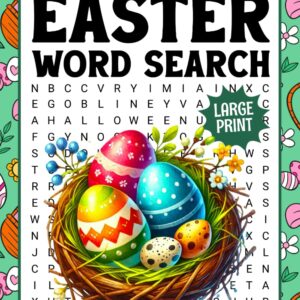 Easter Basket Stuffers: Easter Word Search Puzzles Large Print: Funny Easter Activity Book For Kids, Teens & Adults, Easter Gifts For Kids