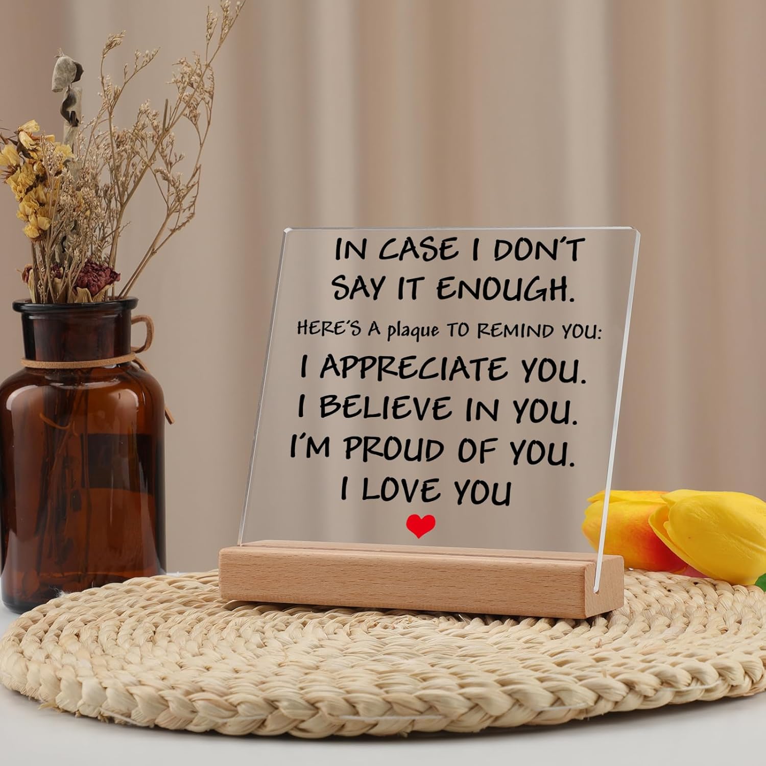 KAAYEE Valentines Gifts for Him & Her, Women Men Valentines Gifts, Valentine’s Gift for Husband Wife, Anniversary Acrylic Plaque Gift for Girlfriend & Boyfriend, Presents for Lover on Birthday - Image 8