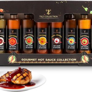 Hot Sauce Gift Set | Premium Spice Collection for Men | Flavourful Gourmet Chilli Sauces for BBQ, Wings & More | BBQ Sauces & Seasonings | Unique Cooking Gifts for Men
