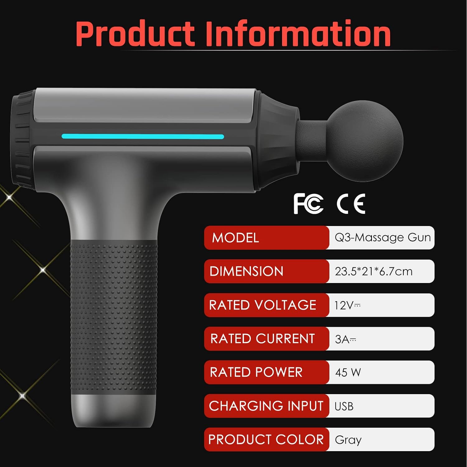 Valentines Gifts for Her Him Massage Gun Deep Tissue Portable Handheld Muscle Massager,Super Quiet Percussion Massager 20 Adjustable Speeds & 6Total Attachments - Image 4