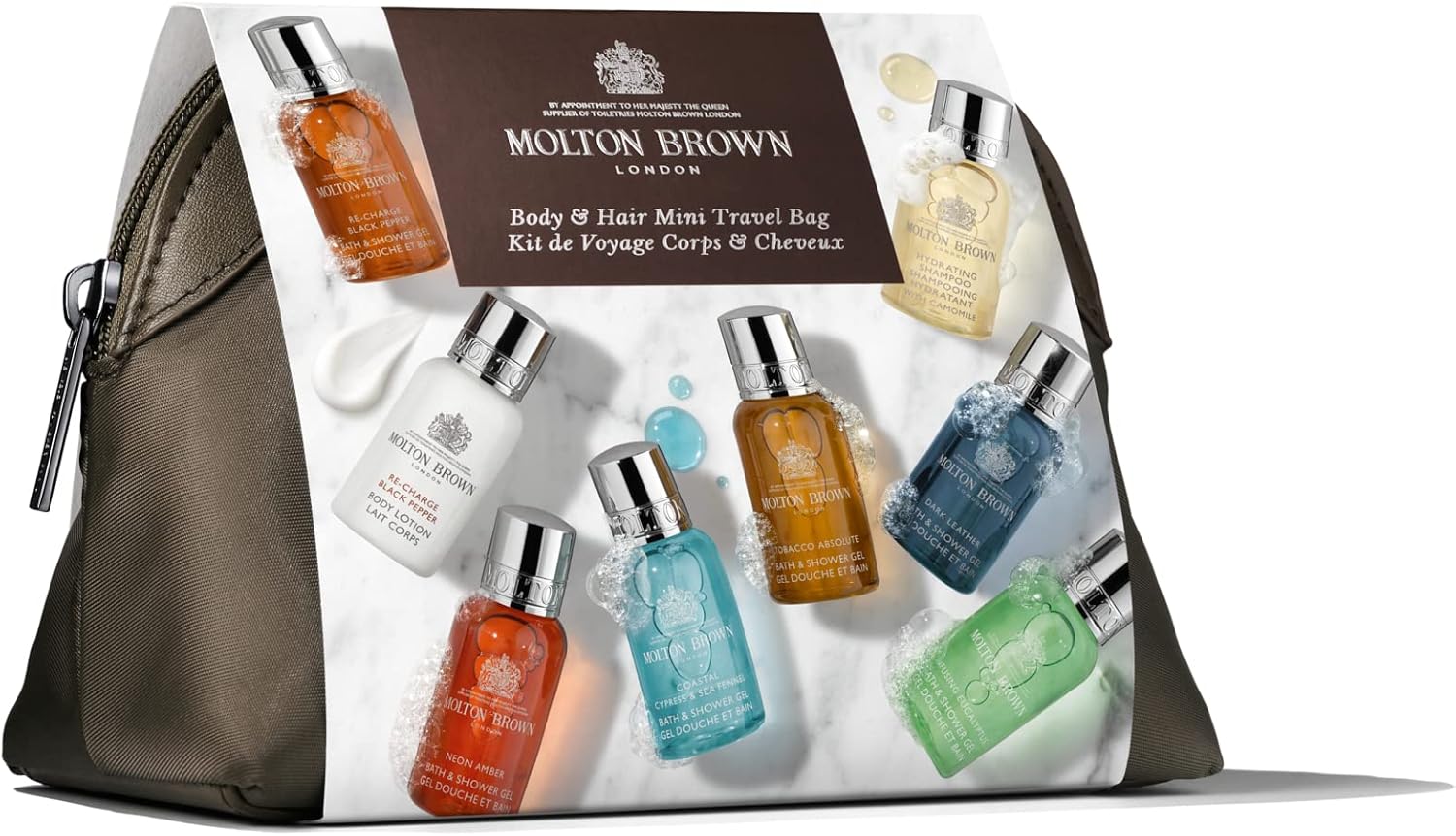 Molton Brown The Classic Explorer Body & Hair Care Set & Mini Travel Bag - Gift Set for Men - Image 2