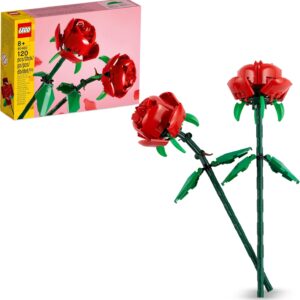LEGO Botanicals Roses – Faux Flowers Building Set – Desk Decoration or Floral Home Decor – Nature Toy for 8+ Year Old Girls & Teens – Birthday Gift Idea – 40460