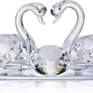 London Boutique Wedding for Couple Crystal Swan Glass Ornaments