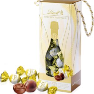 Lindt Champagne Chocolates Gift Box – 350g Milk Chocolate Truffles with Smooth Marc de Champagne Filling – Chocolate Gift for New Year Gifts, Birthday Gifts, Christmas Stockings