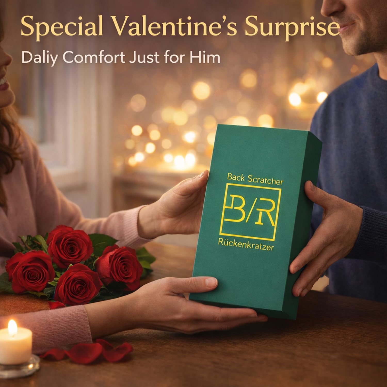 Telescoping Back Scratcher with 5Pcs Detachable Scratching Heads, Birthday Valentines Gifts for Him Men Dad Back Scratcher for Men/Women - Image 5