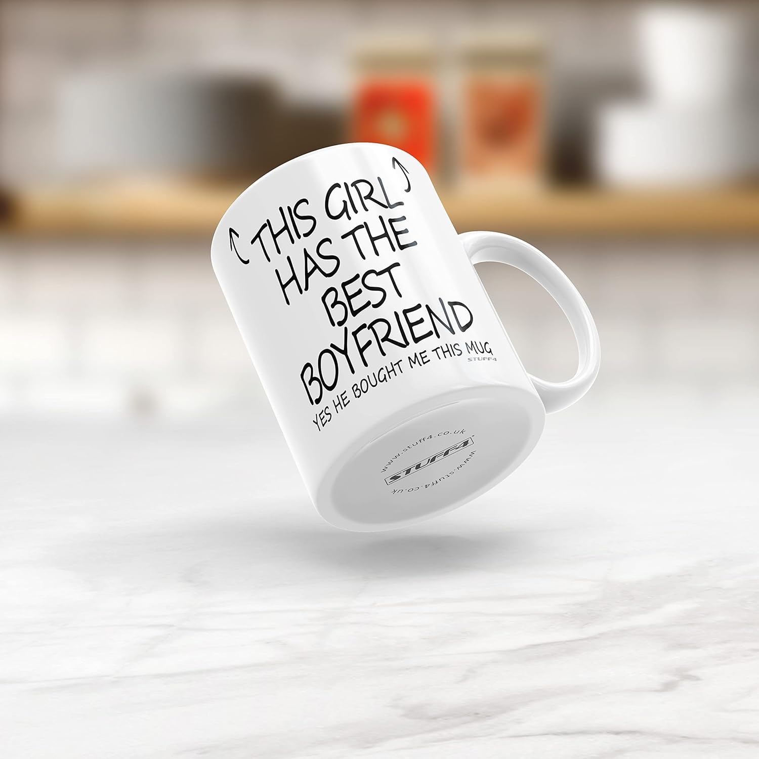 Stuff4 Anniversary Mug for Her - This Girl Has The Best Boyfriend Mug - Novelty Birthday Cute Girlfriend Gifts, Valentines Gifts for Her, Valentine 11oz Ceramic Dishwasher Safe Coffee - Image 4