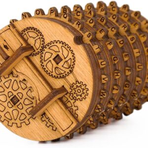 iDventure Kryptos – 3D wooden kit Puzzle box with a secret code box – cryptex – money box for cash – 3D puzzle for adults – small gift box – mysterious puzzle box – treasure box – Escape Room game