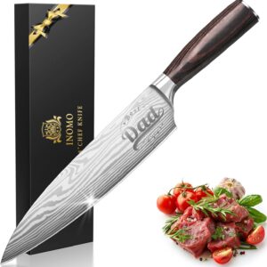 INOMO Dad Gifts, Kitchen Knives Gifts for Dad Birthday Presents, Chef Knife Dad Gifts from Daughter Son, Mens Gifts for Dad Birthday Gifts for Men Who Have Everything, Stocking Fillers for Men