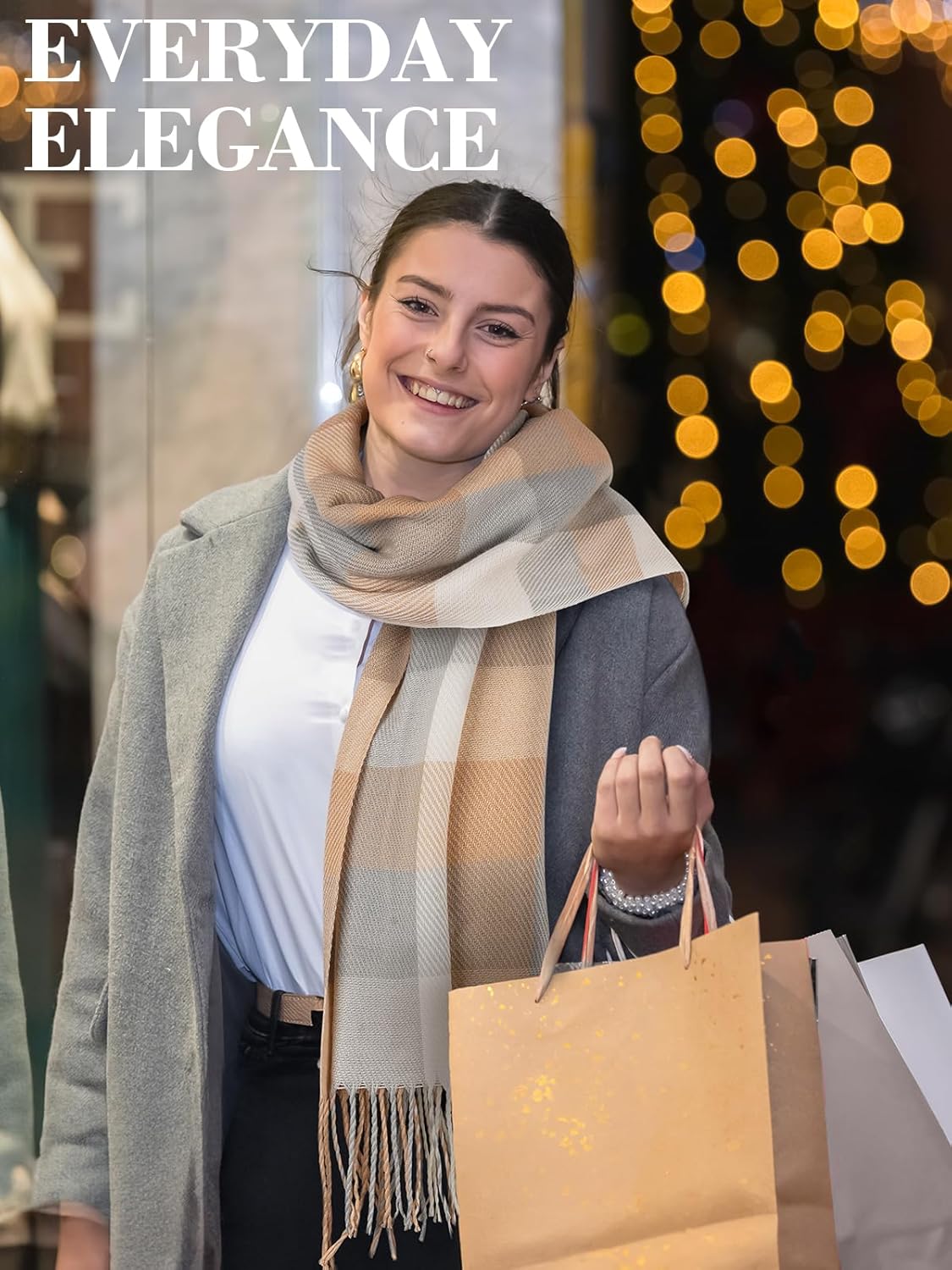 Christmas Gifts for Women Ladies Scarf: Cashmere Scarf for Women UK Scarves, Secret Santa Gifts Ladies Gifts Christmas Gifts for Mum Teenage Girls Gifts for Her Scarf Gifts for Women Stocking Fillers - Image 4