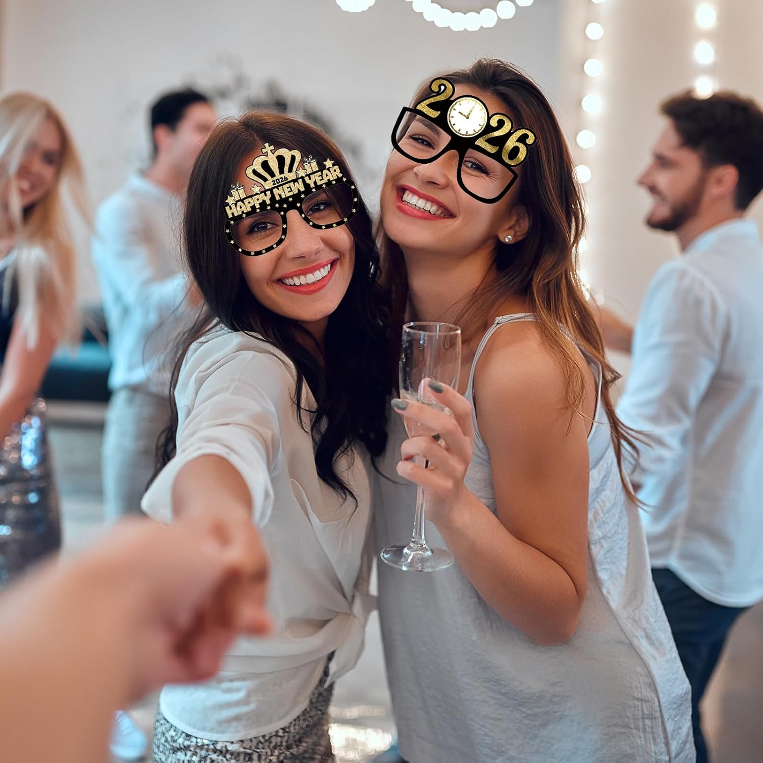 6Pcs New Years Eve Decorations 2026 Party Glasses - Happy New Year 2026 Decorations Selfie Photo Booth Props Eyeglasses Novelty Glasses for Adults New Year's Eve Party Supplies Accessories - Image 5