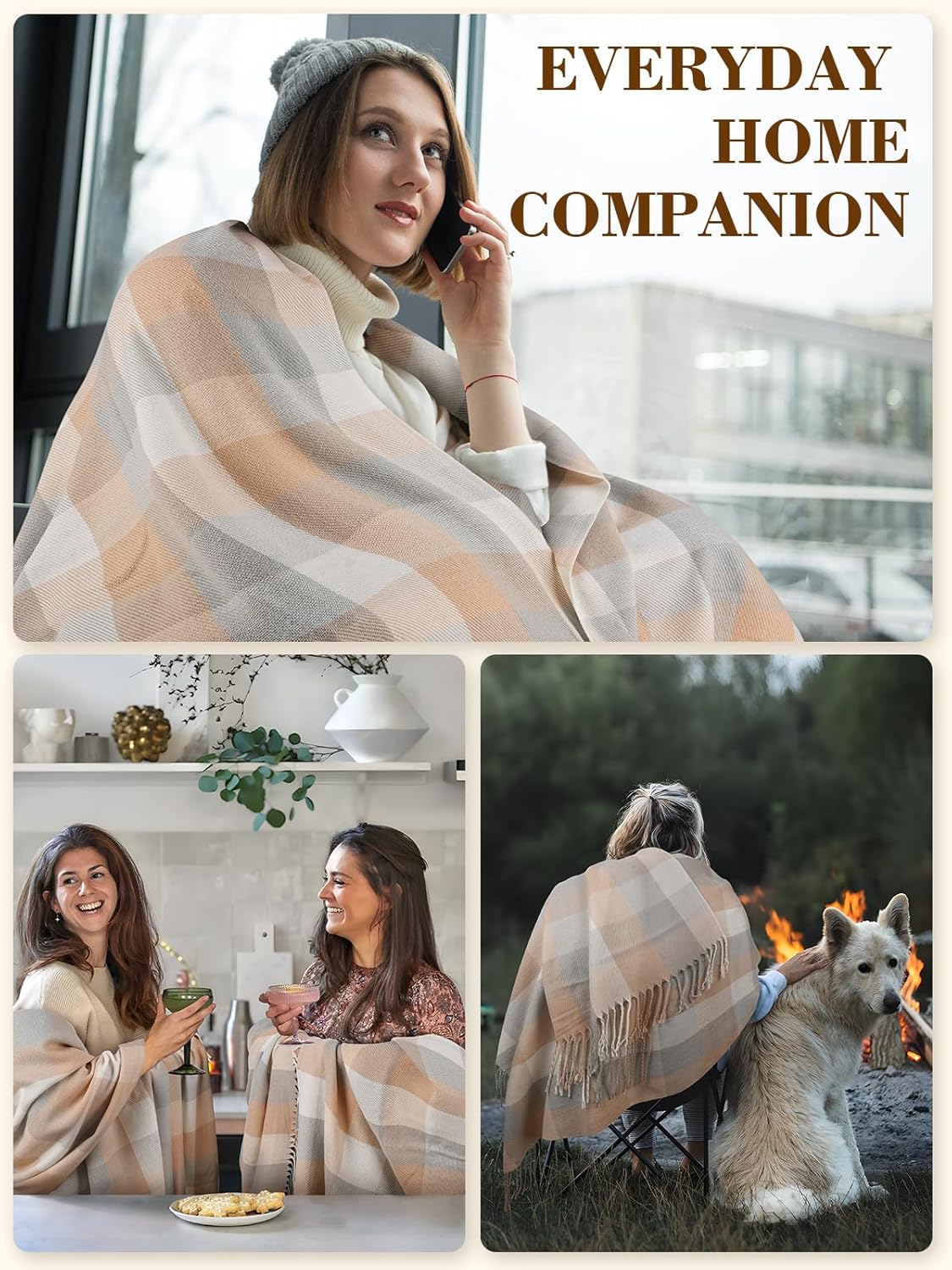 Christmas Gifts for Women Ladies Scarf: Cashmere Scarf for Women UK Scarves, Secret Santa Gifts Ladies Gifts Christmas Gifts for Mum Teenage Girls Gifts for Her Scarf Gifts for Women Stocking Fillers - Image 7