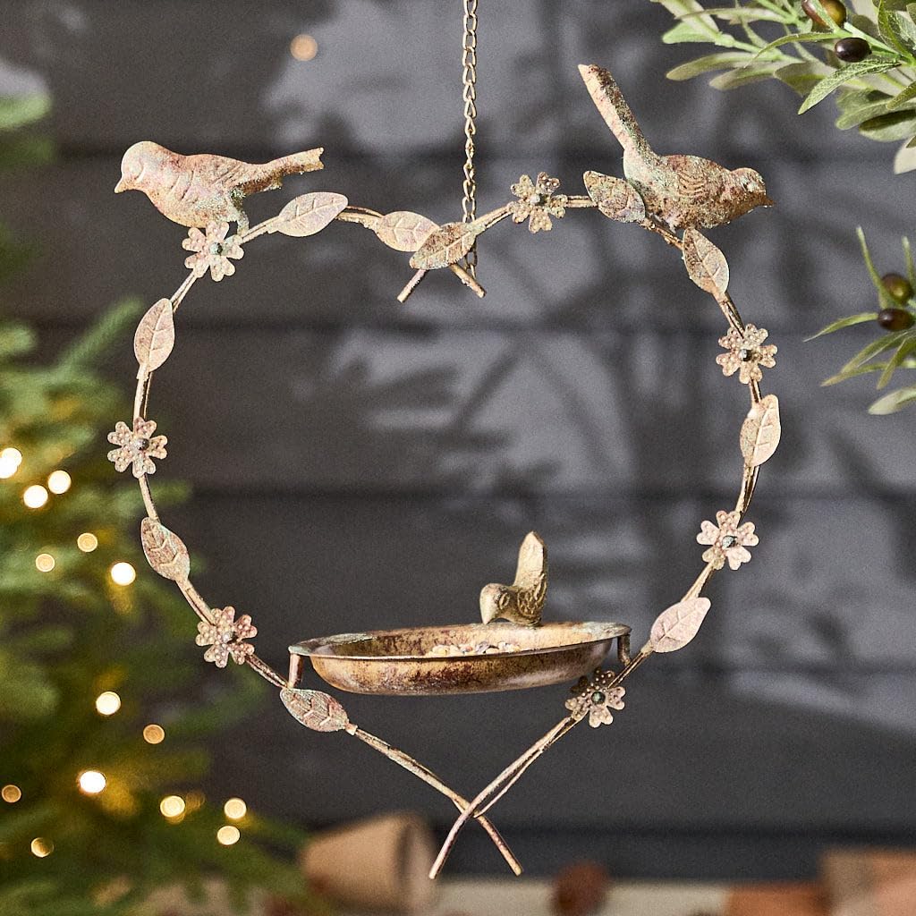 Hanging Bird Feeder Dish Garden Bird Feeding Station Winter Anniversary Wedding Garden Gift Idea - Image 2