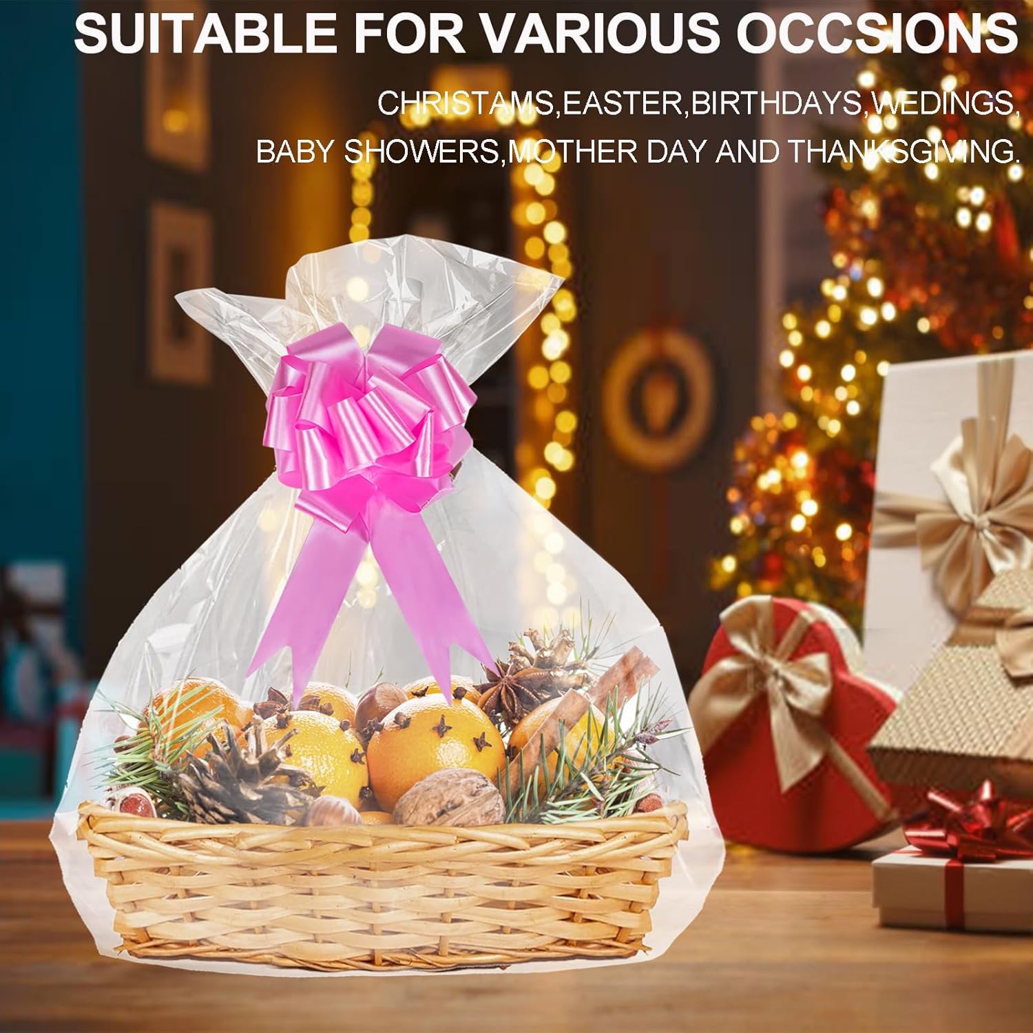 Create Your Own Gift Hamper Basket Kit – Wicker Hamper Box for Christmas, Birthday, Wedding, Easter – Empty Gift Baskets for DIY Presents and Hampers - Image 6