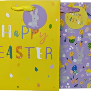 2 Luxury Easter Gift Bags – Medium: 23x18x10.2cm