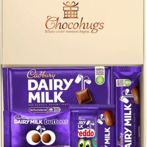 Chocohugs Chocolate Gift Hamper Box | Filled with Assortment of Dairy Milk Selections | Box of Chocolates | Sweet Treat Gift Box | Assorted Dairy Milk Chocolate Selection Box Gift Hamper