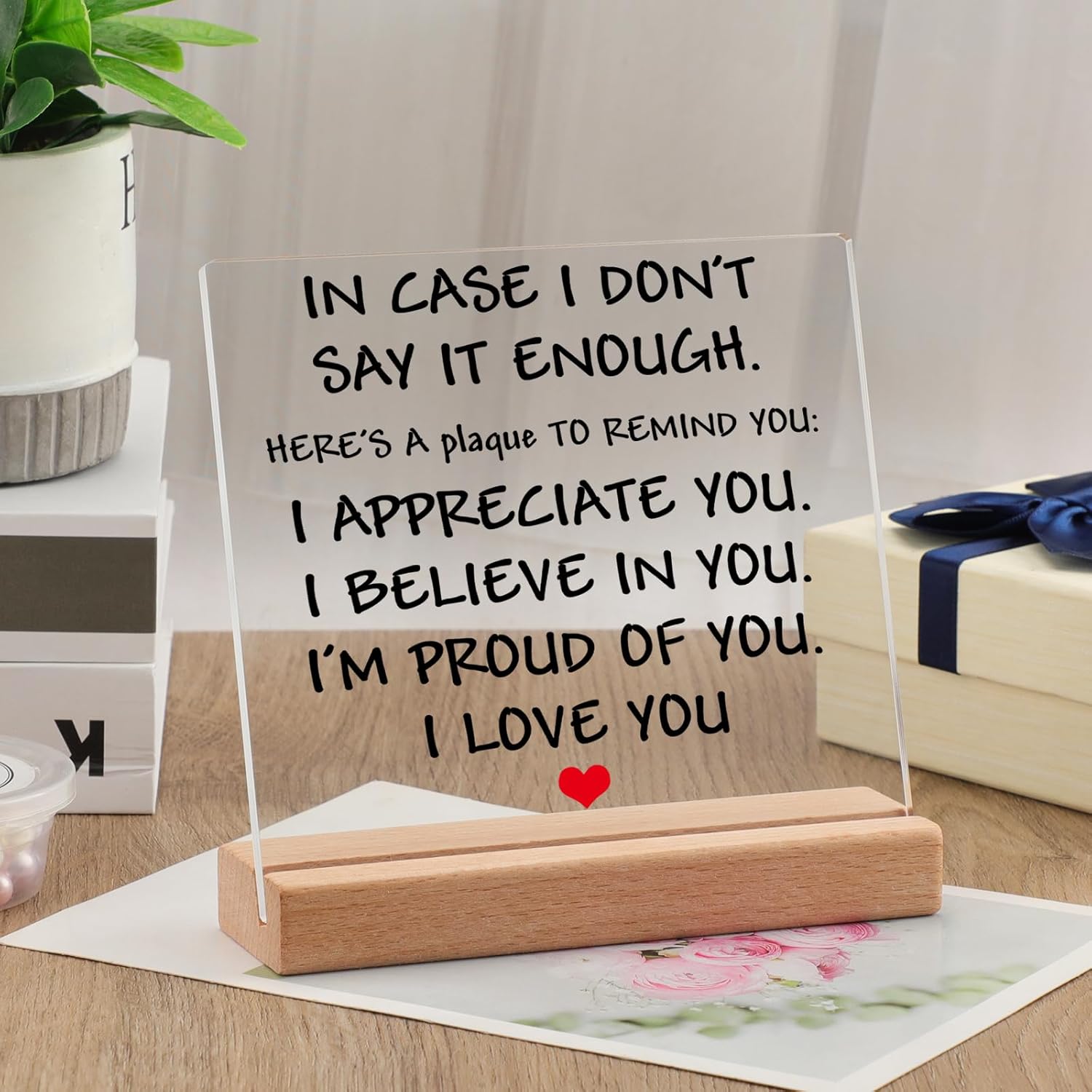 KAAYEE Valentines Gifts for Him & Her, Women Men Valentines Gifts, Valentine’s Gift for Husband Wife, Anniversary Acrylic Plaque Gift for Girlfriend & Boyfriend, Presents for Lover on Birthday - Image 7