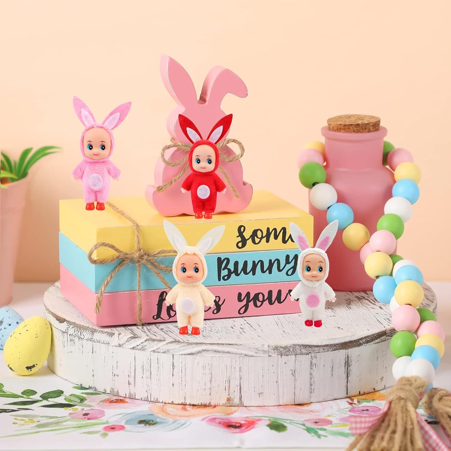 Easter Mini Bunny Rabbit Dolls for Girls & Boys, 2 Pcs Naughty Elf Accessories, Novelty Toys for Kids Easter Gifts & Stocking Stuffers - Image 4