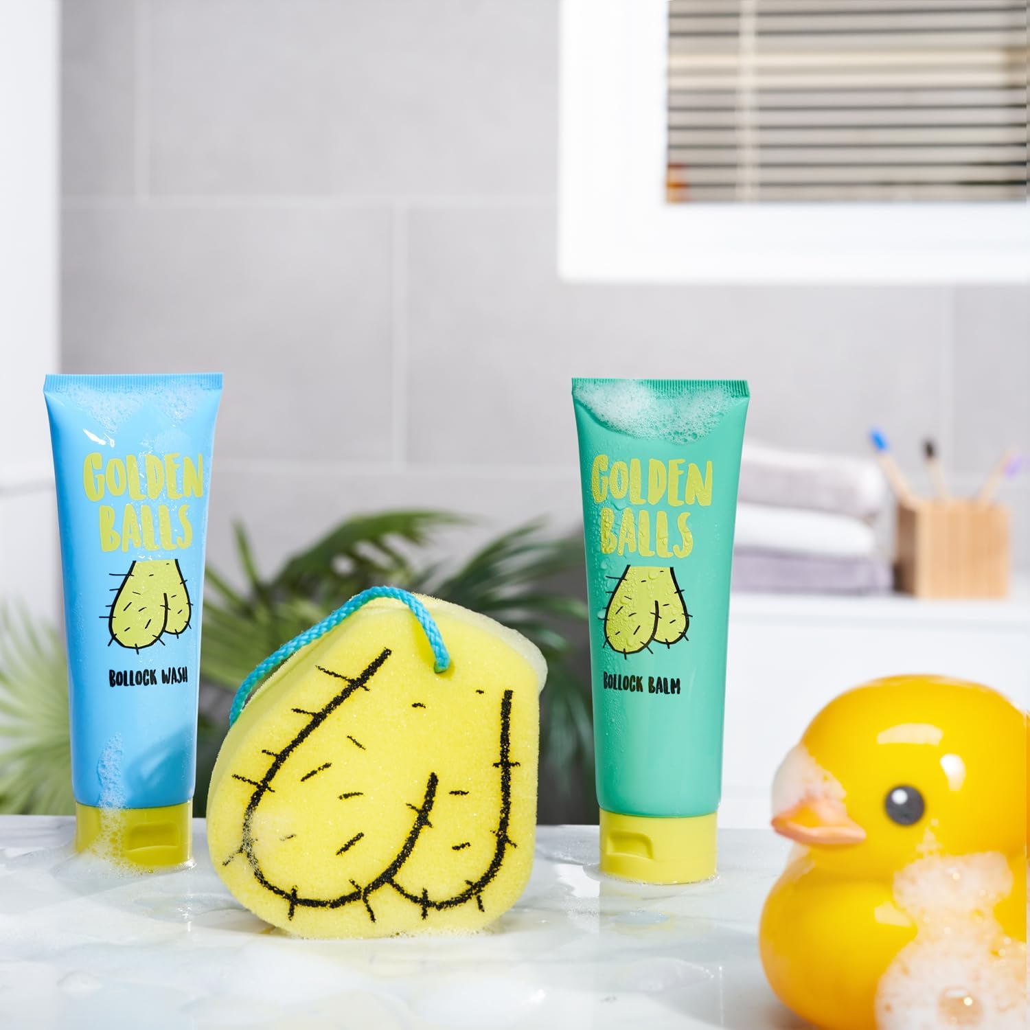 Golden Balls, Balm & Sponge Set - For Your Private Bits - Funny Novelty Gift For Men - Image 2