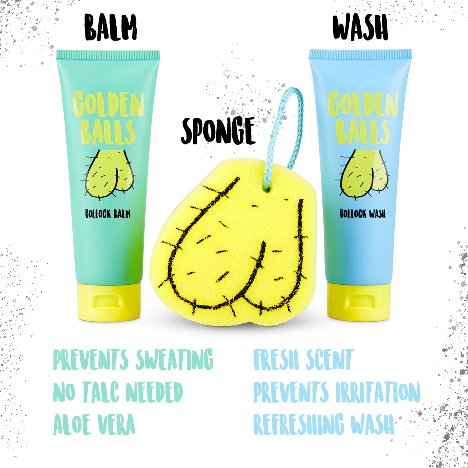 Golden Balls, Balm & Sponge Set - For Your Private Bits - Funny Novelty Gift For Men - Image 3