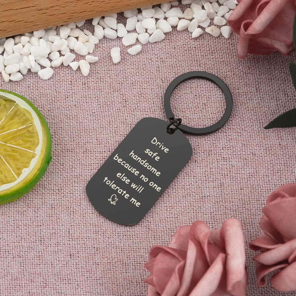 Drive Safe Keyring for Boyfriend Husband Valentine Day Keyring Gifts for Husband Boyfriend Valentines Gifts for Him Birthday Christmas Presents Boyfriend Gifts from Girlfriend Husband Gifts from Wife - Image 5