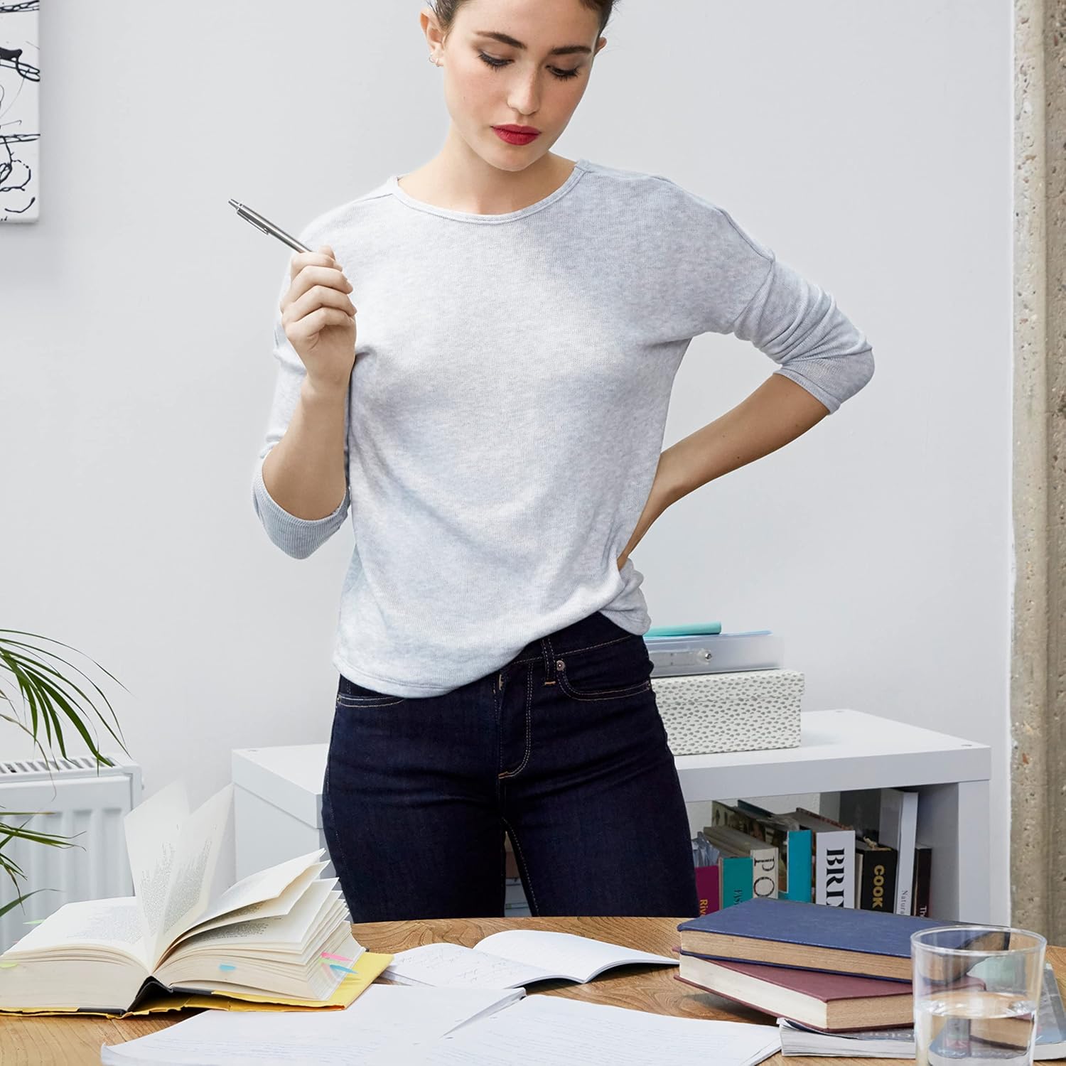 Parker Jotter Ballpoint Pen | Stainless Steel with Chrome Trim | Medium Point | Handwriting Pens & Stationery Supplies | Blue Ink | Gift Box - Image 6