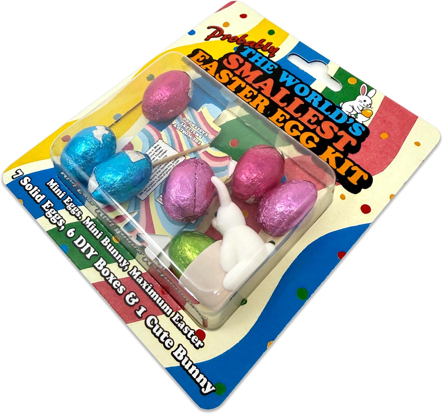 World's Smallest Easter Egg - Pack of 7 Tiny Miniature Solid Chocolate Easter Eggs with flat packed boxes to assemble at home and Easter Bunny - Fun Novelty Gift For Children, Friends, Relatives (7) - Image 7