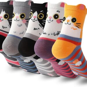 Cat Socks Gifts for Women Her, Cute Birthday Present Socks for Mum Teenage Girls Ladies Girlfriend Cat Lover, Mothers Day Valentines Gift Idea