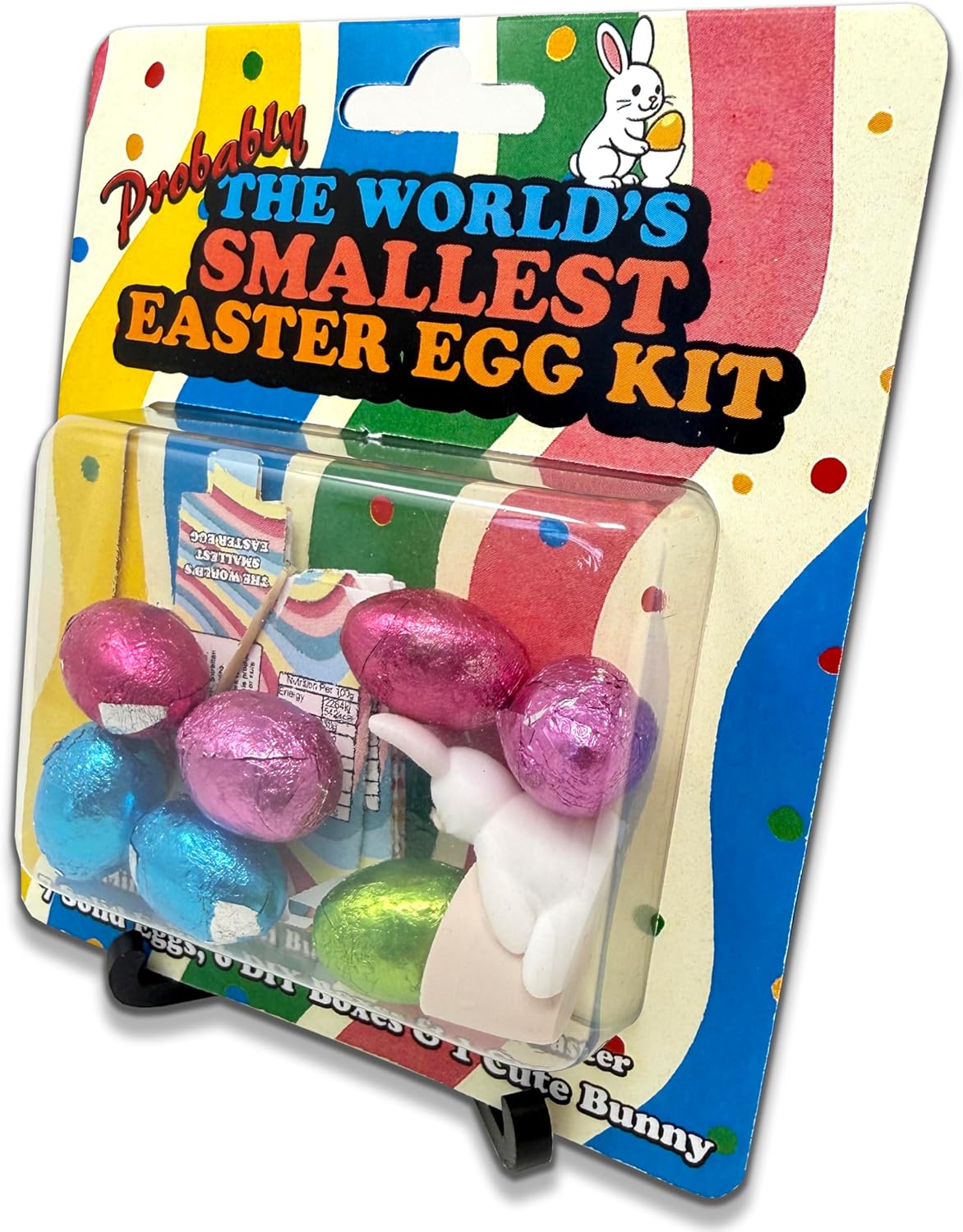 World's Smallest Easter Egg - Pack of 7 Tiny Miniature Solid Chocolate Easter Eggs with flat packed boxes to assemble at home and Easter Bunny - Fun Novelty Gift For Children, Friends, Relatives (7) - Image 2