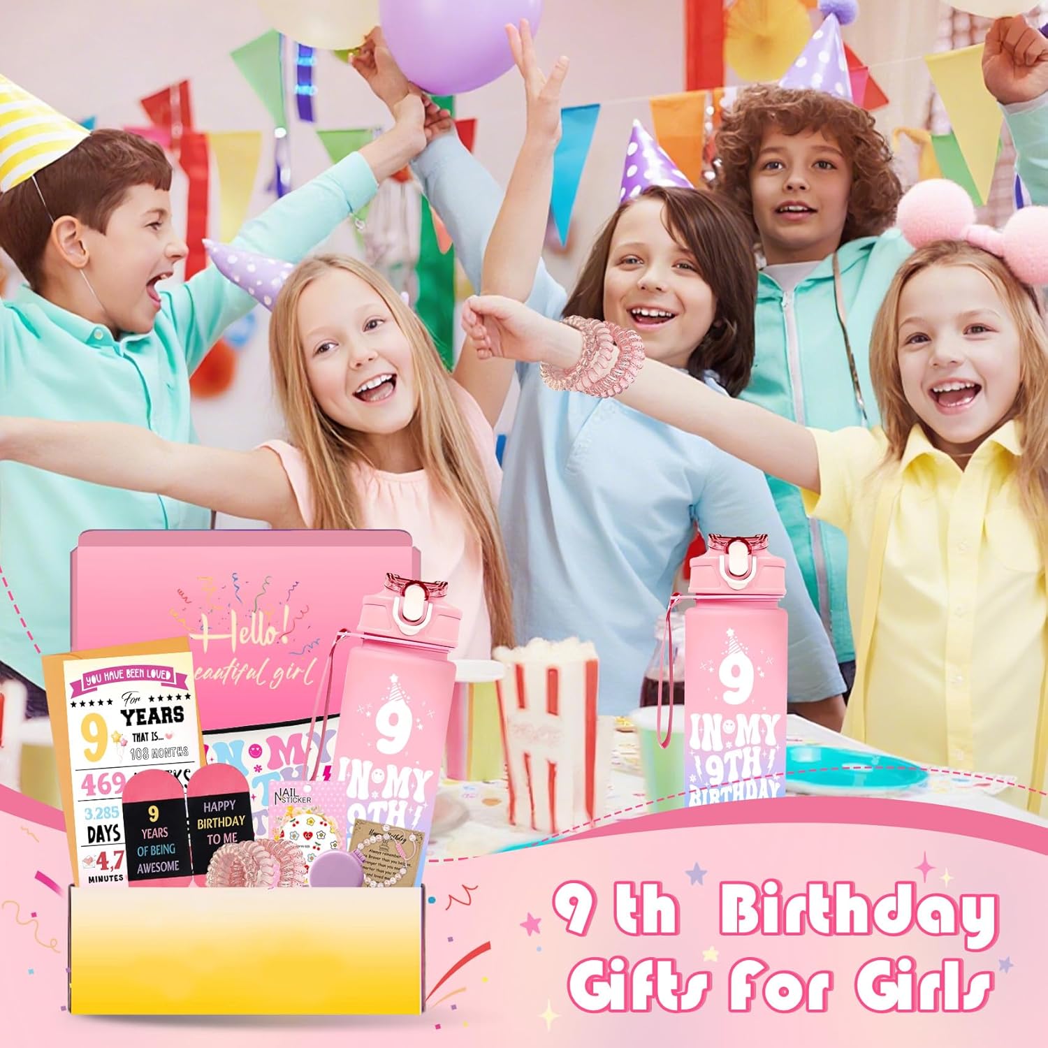 Zyphoria 9 Year Old Girl Birthday Gifts for 9 Year Old Girls Ideas Set,Cool Presents for 9 Years Olds Girls,Gifts for Age Nine Beautiful Teen Girl,9th Birthday Decorations for Sister Daughter Niece - Image 7