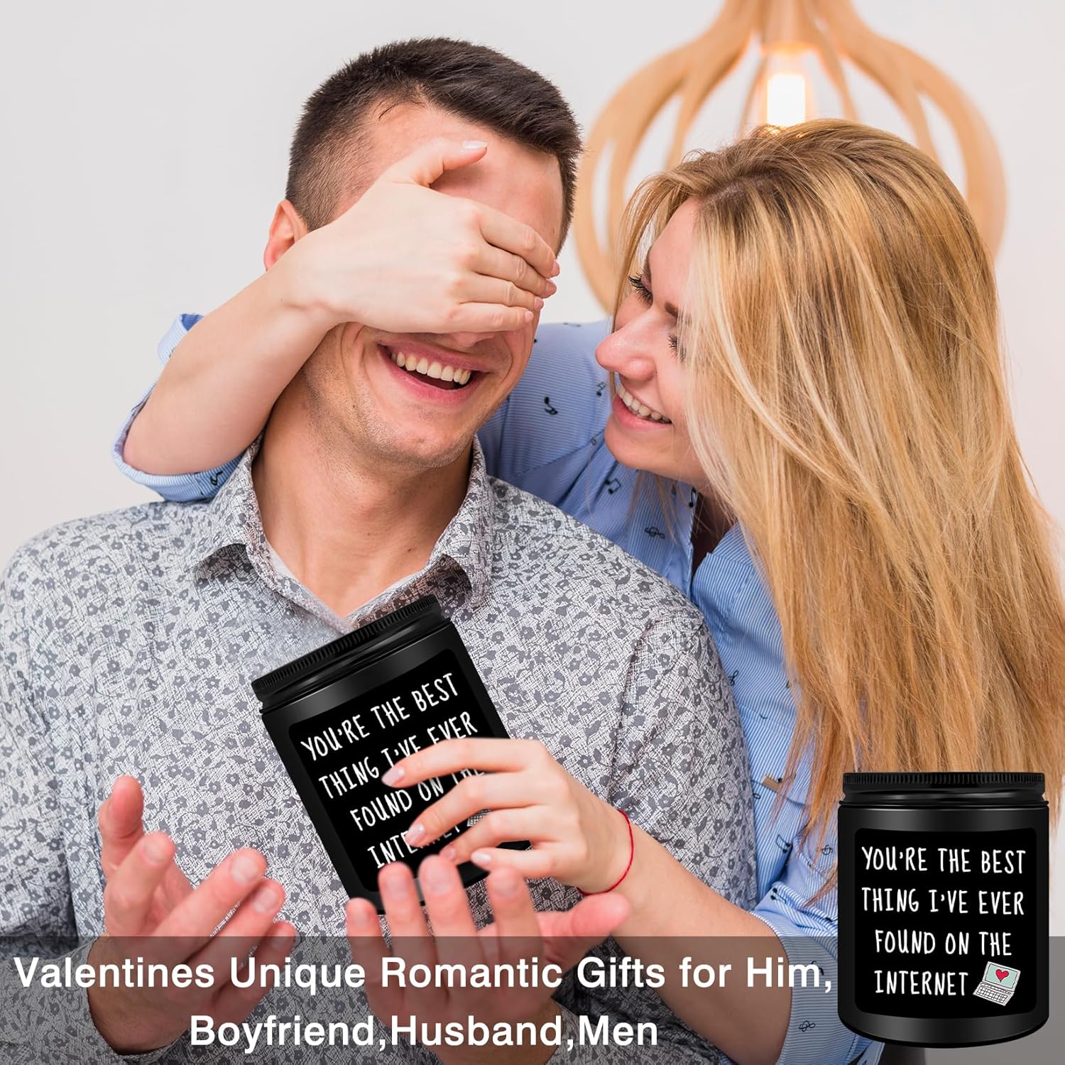 Anniversary Birthday Gifts for Men, Boyfriend, Romantic Wedding Gift for Him, Best Friends, Lover, Black Cedar Juniper Sandalwood Candle - Image 4