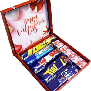 Happy Valentines Day Chocolate Gift – Love you Assorted Chocolates Selection box- Ideal Valentinesday Gift for Her- Romantic Gift for Wife, Husband, Girlfriend or Boyfriend