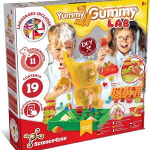 Science4you Gummy Sweets Lab for Kids – Candy Making Kit to Make your own Sweets for Kids & Gummies in 19 different shapes including Giant Bear Gummies – Jelly Gift Box for Boys & Girls Age 7 8 9 10+