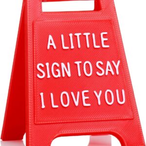 Velenti Valentines Day Gifts – Romantic I Love You Sign Figurines – Fun Boyfriend Valentine’s Day Gift – Cute Birthday, Christmas, Wedding Gift for Girlfriend, Wife, Fiancee – Mini Sign Decoration