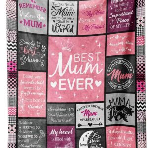 PRSTENLY Mum Birthday Gifts, 60 * 50in Fleece Blanket Mum Gifts, Gifts For Mum Mummy on Mother Day Birthday Christmas Anniversary, Presents for Mum from Daughter Son