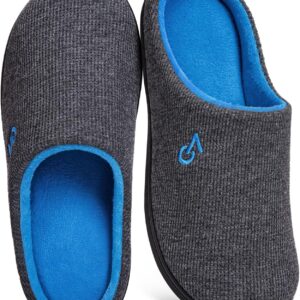 VeraCosy Men’s Two-Tone Memory Foam Slippers