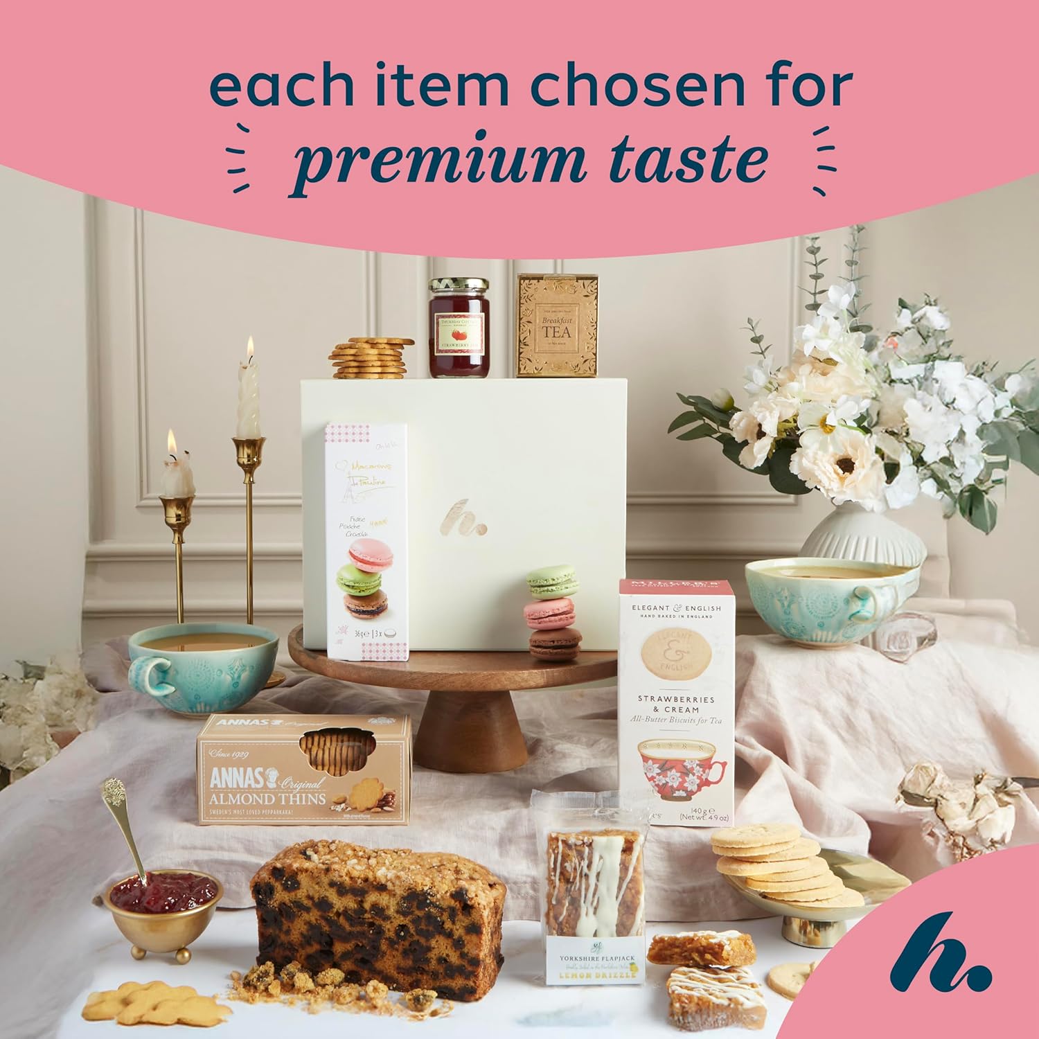 Luxury Afternoon Tea Hamper Gifts for Women and Men - Gourmet Food Gift Hamper for Mum, Birthday Hampers for Women, Grandma Gifts, New Mum, New Home, Anniversary, Thank yous, By Clearwater Hampers - Image 3